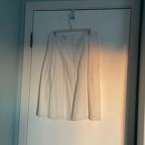 NWOT Talbots 16w pleated white skirt